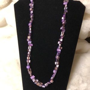 Purple abalone necklace - great beachy piece
